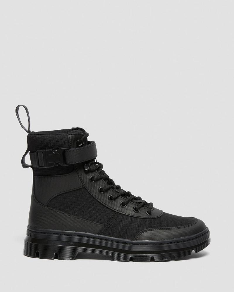 Black Men's Dr Martens Combs Tech Poly Casual Boots | CA 464JPQ